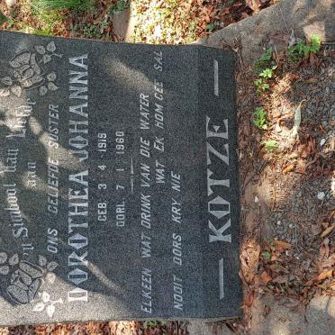 KOTZE Dorothea Johanna 1919-1960