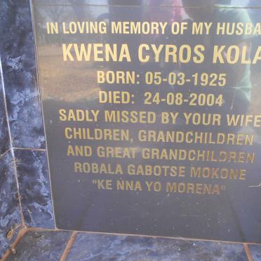 KOLA Kwena Cyros 1925-2004