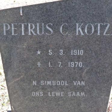 KOTZE Petrus C. 1910-1970