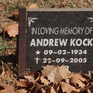 KOCK Andrew Benjamin 1934-2005 &amp; Helen Susan 1934-2010