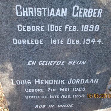 KOEN Christiaan Gerber 1898-1944 :: KOEN Louis Hendrik Jordaan 1929-1953