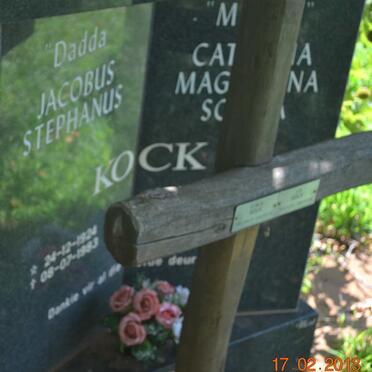 KOCK Jacobus Stephanus 1924-1983 &amp; Cathrina Magdelena Sophia 1932-2012