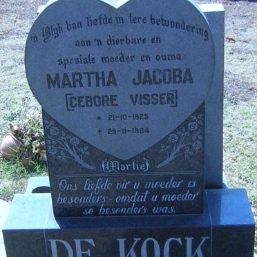 KOCK Martha Jacoba, de nee VISSER 1925-1984