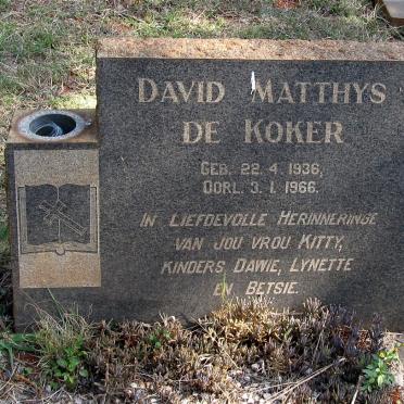 KOKER David Matthys, de 1936-1966 