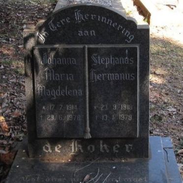 KOKER Stephanus Hermanus, de 1918-1979 &amp; Johanna Maria Magdalena 1914-1978