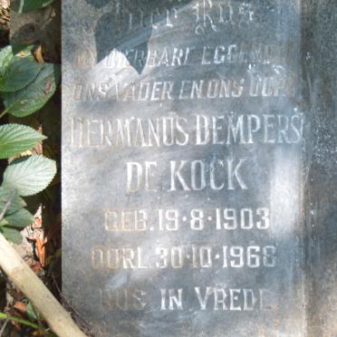 KOCK Hermanus Dempers, de 1903-1968