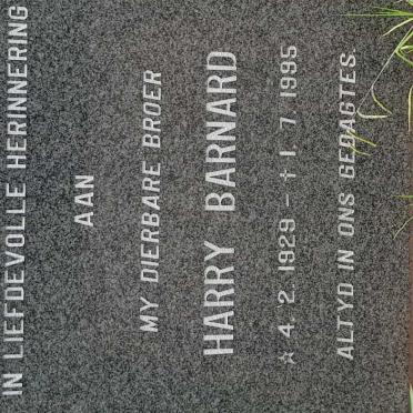 KOTZE Harry Barnard 1929-1995