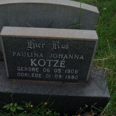 KOTZÉ Paulina Johanna 1909-1990
