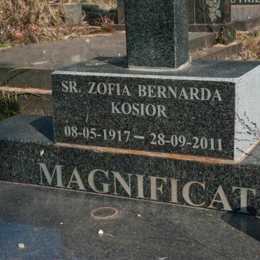 KOSIOR Zofia Bernarda 1917-2011