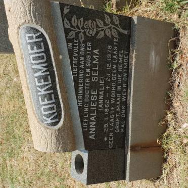 KOEKEMOER Annaliese Selma 1962-1978