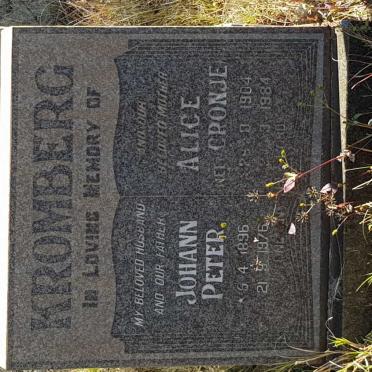 KROMBERG Johann Peter 1896-1976 &amp; Alice CRONJE 1904-1984