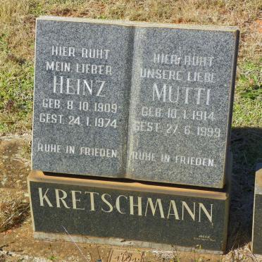 KRETSCHMANN Heinz 1909-1974 &amp; Mutti 1914-1999