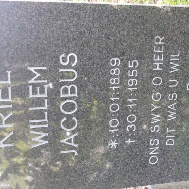 KRIEL Willem Jacobus 1889-1955