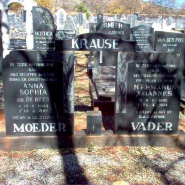 KRAUSE Hermanus Johannes 1892-1974 &amp; Anna Sophia de BEER 1900-1989