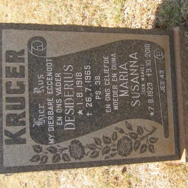 KRUGER Desiderius 1918-1965 &amp; Maria Susanna MAREE 1923-2010