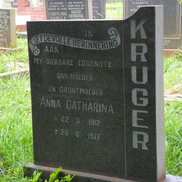 KRUGER Anna Catharina 1912-1977