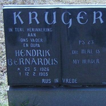 KRUGER Hendrik Bernardus 1926-1985