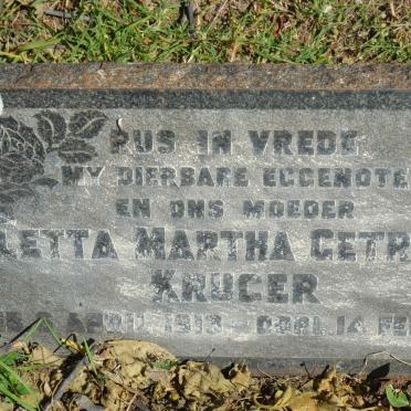 KRUGER Aletta Martha Getruida 1913-1955