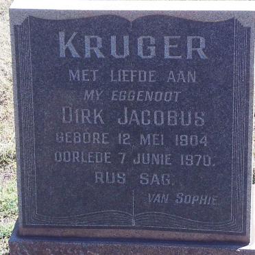 KRUGER Dirk Jacobus 1904-1970