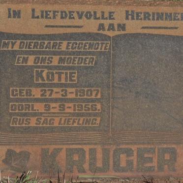 KRUGER Kotie 1907-1956