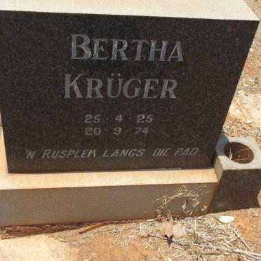 KRÜGER Bertha 1925-1974