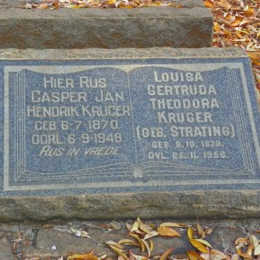 KRUGER Casper Jan Hendrik 1870-1948 &amp; Louisa Gertruda Theodora STRATING 1879-1956