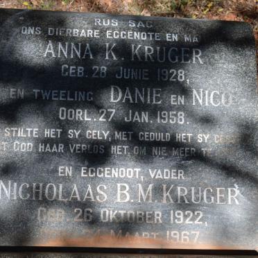 KRUGER Nicholaas B.M. 1922-1967 &amp; Anna K. 1928-1958 :: KRUGER Danie -1958 :: KRUGER Nico -1958