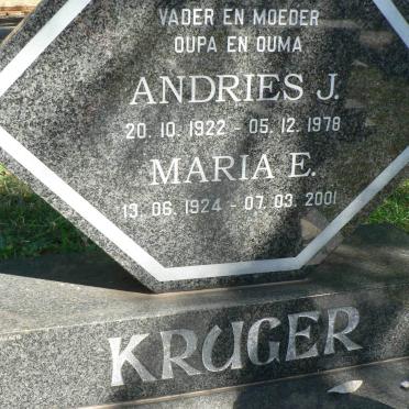 KRUGER Andries J. 1922-1978 &amp; Maria E. 1924-2001