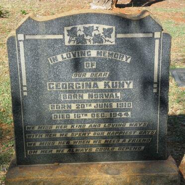 KUNY Georgina nee NORVAL 1910-1944