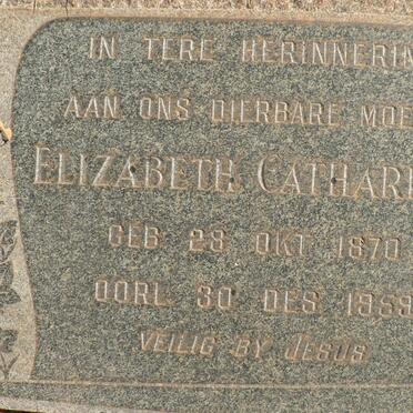 KURTZ Elizabeth Catharina 1870-1959