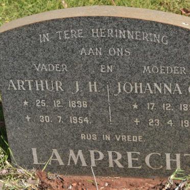 LAMPRECHT Arthur J.H. 1896-1954 &amp; Johanna C.P. 1894-1960