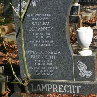 LAMPRECHT Willem Johannes 1905-1979 &amp; Anna Cornelia Elizabeth 1916-2001