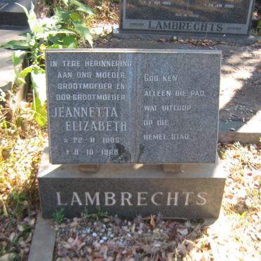 LAMBRECHTS Jeannetta Elizabeth 1886-1968