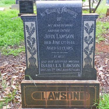 LAWSON John -1944 &amp; Isabella -1967