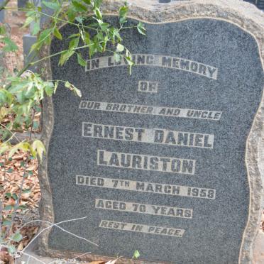 LAURISTON Ernest Daniel -1958