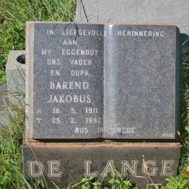 LANGE Barend Jakobus, de 1911-1982
