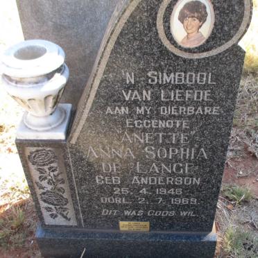 LANGE Johann Christiaan, de 1946-1997 &amp; Anna Sophia ANDERSON 1946-1969
