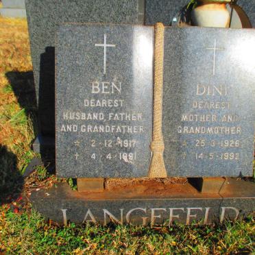 LANGEFELD Ben 1917-1991 &amp; Dini 1926-1992