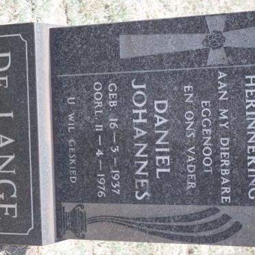 LANGE Daniel Johannes, de 1937-1976