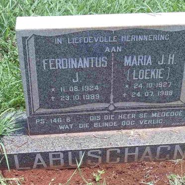 LABUSCHAGNE Ferdinantus J. 1924-1989 &amp; Maria J.H. 1927-1988