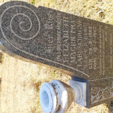 LABUSCHAGNE Elizabeth Magrietha nee V.D. BERG 1888-1962