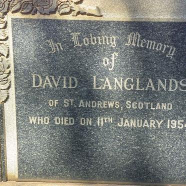 LANGLANDS David -1954