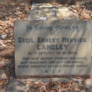 LANGLEY Cecil Ernest Herrick 1871-1958