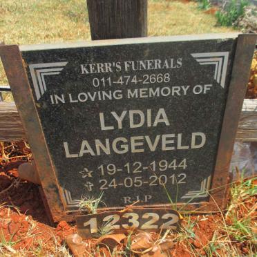 LANGEVELD Lydia 1944-2012