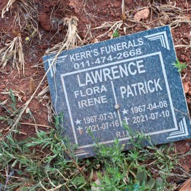 LAWRENCE Patrick 1967-2021 &amp; Flora Irene 1967-2021