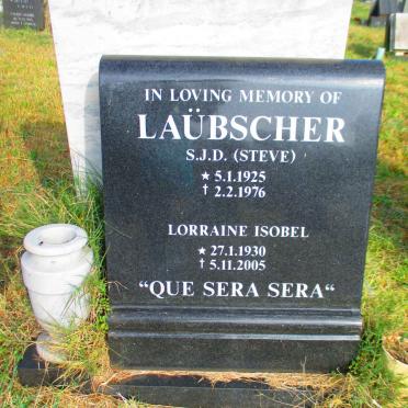 LAUBSCHER S.J.D. 1925-1976 &amp; Lorraine Isobel 1930-2005
