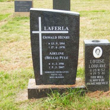 LAFERLA Oswald Henry 1914-1970 &amp; Adeline Pule 1916-2007