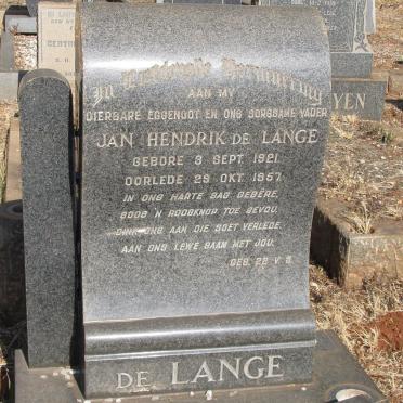 LANGE Jan Hendrik, de 1921-1957