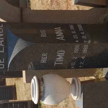 LANGE Timo, de 1909-1969 &amp; Anna 1916-2000