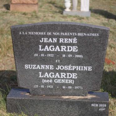 LAGARDE Jean René 1922-2000 &amp; Suzanne Joséphine GENER 1921-1977